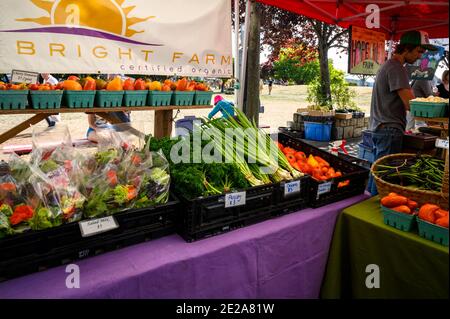 Salt Spring Island Summer Market, Gulf Islands, BC, Kanada Stockfoto