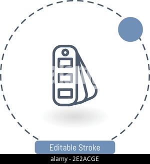 pantone Vektorsymbol bearbeitbare Konturumrisssymbole für Web und Mobil Stock Vektor