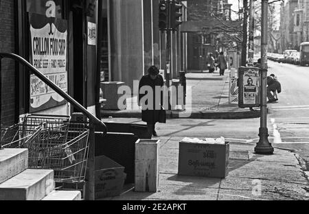 Straßenszene. Philadelphia, USA, 1976 Stockfoto