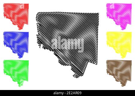 Chariton County, Missouri (U.S.-County, Vereinigte Staaten von Amerika, USA, U.S., US) Karte Vektor Illustration, scribble Skizze Chariton Karte Stock Vektor