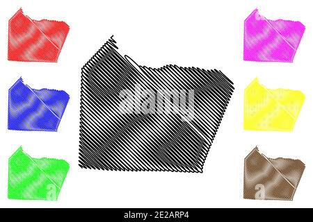 Cooper County, Missouri (U.S.-County, Vereinigte Staaten von Amerika, USA, U.S., US) Karte Vektorgrafik, Scribble Skizze Cooper Karte Stock Vektor