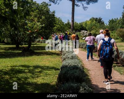 Der Garten von Ninfa, der verlassenen Stadt, Cisterna di Latina, Latium, Italien, Europa Italien Stockfoto