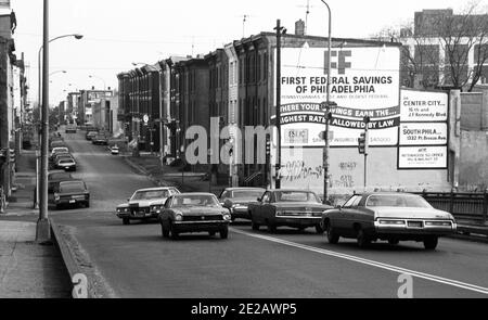 Urban Landscape, Philadelphia, USA, 1976 Stockfoto