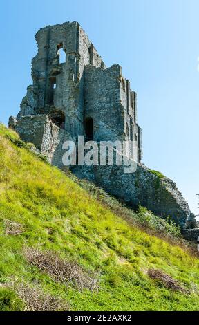 Schloss Corfe. Eine mittelalterliche fortress.in Dorset Stockfoto