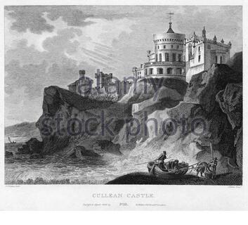 Culzean Castle, Ayrshire, Schottland, Jahrgangsstich von 1804 Stockfoto