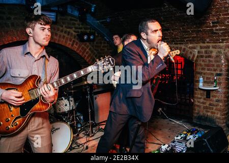 The Murder Capital spielt in Liverpool, England, Großbritannien. Stockfoto