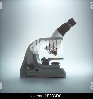 Optisches Elektronenmikroskop. Laborgerät mit Clipping Path im Lieferumfang enthalten. Stockfoto