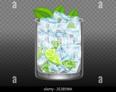 Mojito Cocktail Vektor realistische Illustration Stock Vektor