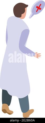 Kein Diskussionssymbol. Isometrisches Symbol ohne Diskussionsvektor für Web-Design auf weißem Hintergrund isoliert Stock Vektor