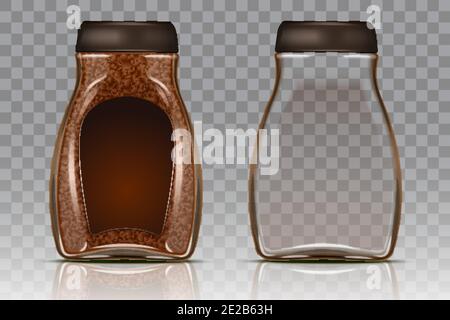 Instant Kaffee Verpackung Vektor Design Vorlage Stock Vektor