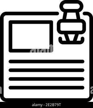 Symbol für Online-Glaubwürdigkeit. Skizzieren Sie online Glaubwürdigkeit Vektor-Symbol für Web-Design isoliert auf weißem Hintergrund Stock Vektor