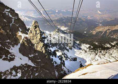 Seilbahn in Tatra bei Zakopane. Polen Stockfoto