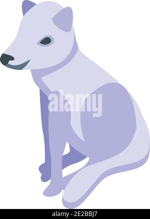 Symbol des arktischen Fuchses. Isometrisch von arktischen Fuchs Vektor-Symbol für Web-Design isoliert auf weißem Hintergrund Stock Vektor