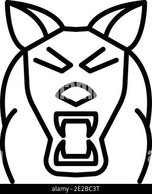 Symbol „Zoo Wolf“. Umriss Zoo Wolf Vektor-Symbol für Web-Design isoliert auf weißem Hintergrund Stock Vektor