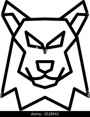 Symbol für Waldwolf. Umriss Wald Wolf Vektor-Symbol für Web-Design isoliert auf weißem Hintergrund Stock Vektor