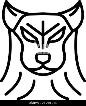 Symbol „Tierwolf“. Umriss Tier Wolf Vektor-Symbol für Web-Design isoliert auf weißem Hintergrund Stock Vektor