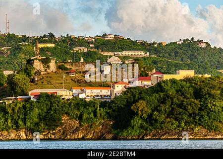 Polizeihauptquartier in St. George's, Hauptstadt von Grenada Stockfoto