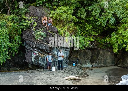 Hash House Harriers Laufveranstaltung in Happy Hill, Grenada Stockfoto