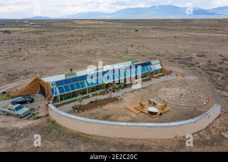 Earthship, Taos, NM, USA Stockfoto