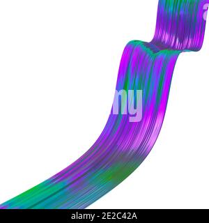 Abstrakte schillernde Form. 3d-Illustration Stockfoto