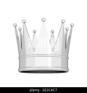 Royal Crown. 3d-Abbildung auf weißem Hintergrund Stockfoto