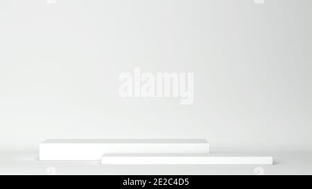 Einfacher Podestständer. Minimale Szene. 3d-Illustration Stockfoto