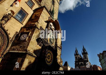 Prag, Tschechische Republik - 15. September 2015:Astronomische Uhr, Prag, Tschechische republik Stockfoto