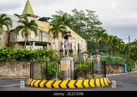 Stadtbild von Rouseau die Hauptstadt der Insel Dominica in der Karibik, Westindien, kleine Antillen Stockfoto