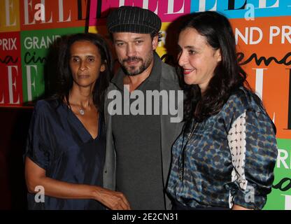 (L-R) Karine Silla und Vincent Perez posieren beim ersten Grand prix Cinema Elle für den Film 'Polisse' am 10. oktober 2011 in Gaumont Champs-Elysees in Paris, Frankreich. Foto von Marco Vitchi/ABACAPRESS.COM Stockfoto