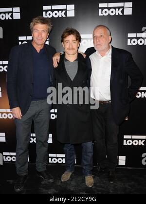 Philippe Caroit, Thierry Fremont und Francois Berleand bei der "Look" Boutique Opening Party in Paris, Frankreich am 17. Oktober 2011. Foto von Alban Wyters/ABACAPRESS.COM Stockfoto