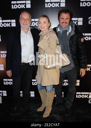 Julie Judd, Francois Berleand und Alexandre Brasseur bei der "Look" Boutique Opening Party in Paris, Frankreich am 17. Oktober 2011. Foto von Alban Wyters/ABACAPRESS.COM Stockfoto