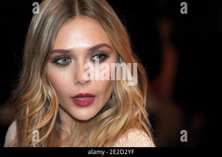 Elizabeth Olsen bei der Premiere von Martha Marcy May Marlene im Vue Kino in Leicester Square, London, Großbritannien, gezeigt im Rahmen des 55. BFI London Film Festival, Freitag, 21. Oktober 2011. Foto von Aurore Marechal/ABACAPRESS.COM Stockfoto