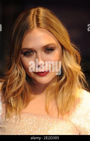 Elizabeth Olsen bei der Premiere von Martha Marcy May Marlene im Vue Kino in Leicester Square, London, Großbritannien, gezeigt im Rahmen des 55. BFI London Film Festival, Freitag, 21. Oktober 2011. Foto von Aurore Marechal/ABACAPRESS.COM Stockfoto