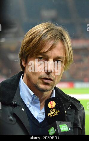 Daniel Bravo beim Fußballspiel der UEFA Europa League, Paris Saint-Germain gegen Bratislava im Parc des Princes in Paris, Frankreich am 3. November 2011. PSG gewann 1:0. Foto von Thierry Plessis/ABACAPRESS.COM Stockfoto