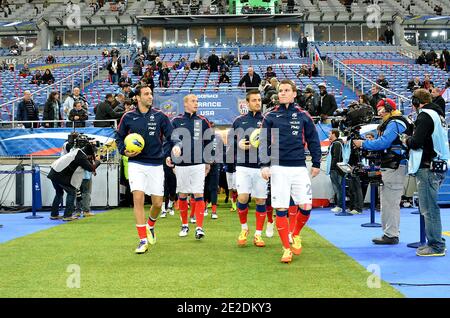 Frankreichs Mannschaft während eines internationalen Freundschaftsspiels, Frankreich gegen USA im Stade de France in Saint-Denis bei Paris, Frankreich am 11. November 2011. Frankreich gewann 1:0. Foto von Thierry Plessis/ABACAPRESS.COM Stockfoto