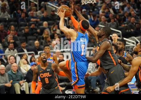 Orlando Magic Gastgeber der Oklahoma Thunder im Amway Center in Orlando Florida am Mittwoch, 22. Januar 2020. Foto-Kredit: Marty Jean-Louis Oklahoma Thunder Gesicht der Orlando Magie im Amway Center in Orlando Florida am Mittwoch 22. Januar 2020. Bildnachweis: Marty Jean-Louis Stockfoto