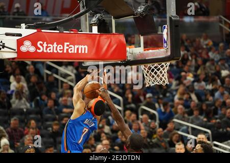 Orlando Magic Gastgeber der Oklahoma Thunder im Amway Center in Orlando Florida am Mittwoch, 22. Januar 2020. Foto-Kredit: Marty Jean-Louis Oklahoma Thunder Gesicht der Orlando Magie im Amway Center in Orlando Florida am Mittwoch 22. Januar 2020. Bildnachweis: Marty Jean-Louis Stockfoto