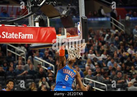 Orlando Magic Gastgeber der Oklahoma Thunder im Amway Center in Orlando Florida am Mittwoch, 22. Januar 2020. Foto-Kredit: Marty Jean-Louis Oklahoma Thunder Gesicht der Orlando Magie im Amway Center in Orlando Florida am Mittwoch 22. Januar 2020. Bildnachweis: Marty Jean-Louis Stockfoto