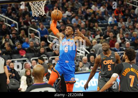 Orlando Magic Gastgeber der Oklahoma Thunder im Amway Center in Orlando Florida am Mittwoch, 22. Januar 2020. Foto-Kredit: Marty Jean-Louis Oklahoma Thunder Gesicht der Orlando Magie im Amway Center in Orlando Florida am Mittwoch 22. Januar 2020. Bildnachweis: Marty Jean-Louis Stockfoto