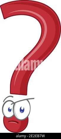 Fragezeichen Cartoon Charakter Maskottchen. vektor-Illustration Stock Vektor