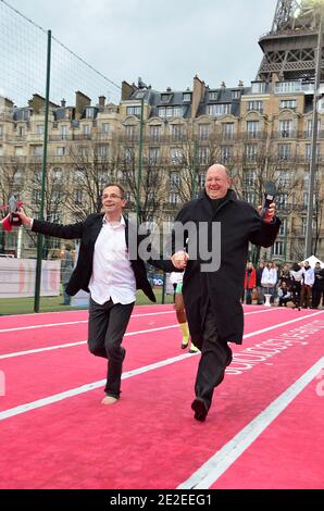 Remy Pflimlin während des Fußballspiels Radio France gegen France Television im Rahmen der 25. Telethon, die am 3. Dezember 2011 im Emile Antoine Stadium in Paris, Frankreich, stattfand. Foto von Thierry Plessis/ABACAPRESS.COM Stockfoto