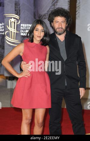 Leila Bekhti und Radu Mihaileanu kommen zum 11. 'Marrakech Film Festival' vor der Vorführung von 'Paris bei Nacht' in Marrakesch, Marokko am 4. Dezember 2011. Foto von Nicolas Briquet/ABACAPRESS.COM Stockfoto