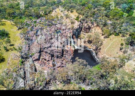 Luftaufnahme der Nigretta Falls in Victoria, Australien Stockfoto