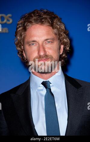 Gerard Butler auf der Bühne während der 69. Annual Golden Globe Awards Nominierungen am 15. Dezember 2011 im Beverly Hilton Hotel in Los Angeles, CA, USA. Foto von Lionel Hahn/ABACAPRESS.COM Stockfoto