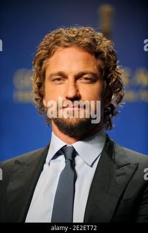 Gerard Butler auf der Bühne während der 69. Annual Golden Globe Awards Nominierungen am 15. Dezember 2011 im Beverly Hilton Hotel in Los Angeles, CA, USA. Foto von Lionel Hahn/ABACAPRESS.COM Stockfoto