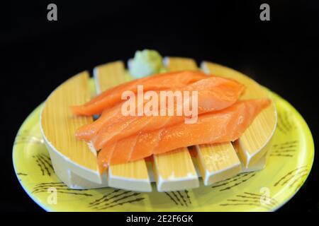 Ein traditionelles Sushi-Restaurant in Nemuro, Hokkaido, Japan. Stockfoto