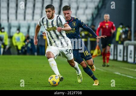 Hamza Rafia von Juventus FC während des Coppa Italia-Spiels zwischen Juventus und Genua CFC im Allianz Stadium am 13. Januar 2021 in Turin, Italien. Spor Stockfoto