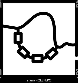 Grafik zum Linienvektor für Lagunen-Gezeitenkraftwerke Stock Vektor