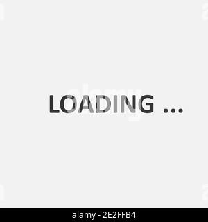 Symbol wird in einer Runde geladen. Ladesymbol in flacher Ausführung. Eps10 Stock Vektor