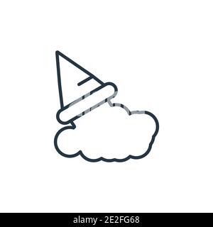 Vektorsymbol für gefallene Konturen. Dünne Linie schwarz fallen Symbol, flache Vektor einfache Element Illustration aus editierbaren Food-Konzept isoliert Strich auf weiß b Stock Vektor